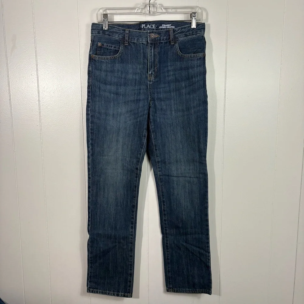 The Children's Place Boys NWT Straight Fit Casual Jeans 2 Pair Bundle 16 NEW